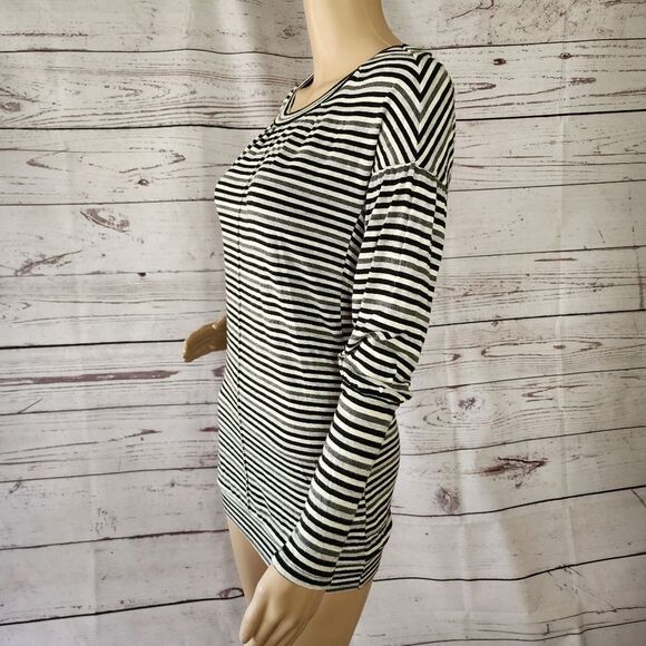 Patrizia Pepe Long Sleeve Striped Shirt Size 1 - Picture 2 of 6